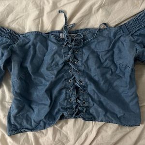 Denim crop top